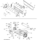 BACKSPLASH, BLOWER & MOTOR ASSEMBLY Diagram and Parts List for NKXR473GT5WW  Hotpoint Dryer