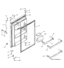 FRESH FOOD DOOR Diagram and Parts List for GTS22IBMBRWW  General Electric Refrigerator