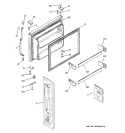 FREEZER DOOR Diagram and Parts List for GTS22ICMBRWW  General Electric Refrigerator