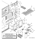 FREEZER SECTION Diagram and Parts List for GTS22KBMBRCC  General Electric Refrigerator