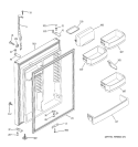 FRESH FOOD DOOR Diagram and Parts List for GTS22KCMBRBB  General Electric Refrigerator