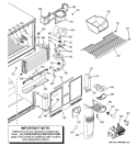FREEZER SECTION Diagram and Parts List for GTS22KCMBRBB  General Electric Refrigerator