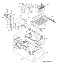ICE MAKER & DISPENSER Diagram and Parts List for PSI23SGMBFBS  General Electric Refrigerator