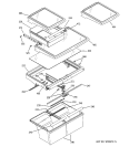 FRESH FOOD SHELVES Diagram and Parts List for STS22ICMBRWW  General Electric Refrigerator