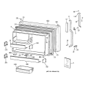 Part Location Diagram of WR71X2477 GE SHELF FRONT FZ 1/2