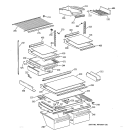 SHELF PARTS Diagram and Parts List for TBE19PASMRWW  General Electric Refrigerator