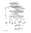 COMPARTMENT SEPARATOR PARTS Diagram and Parts List for TBE19PASMRWW  General Electric Refrigerator