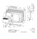 FREEZER DOOR Diagram and Parts List for TBE22PCSMRWW  General Electric Refrigerator