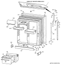 FRESH FOOD DOOR Diagram and Parts List for TBE22PCSMRWW  General Electric Refrigerator