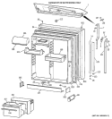 Part Location Diagram of WR71X2491 GE SHELF FRONT FF FL