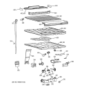 COMPARTMENT SEPARATOR PARTS Diagram and Parts List for TBK25PAXGRAA  General Electric Refrigerator