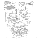 SHELF PARTS Diagram and Parts List for TBE22PATMRWW  General Electric Refrigerator
