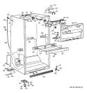 CABINET PARTS Diagram and Parts List for TBE22PCSRRWW  General Electric Refrigerator
