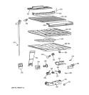 COMPARTMENT SEPARATOR PARTS Diagram and Parts List for TBE25PCSLLAA  General Electric Refrigerator