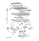 COMPARTMENT SEPARATOR PARTS Diagram and Parts List for TBG19PAYCRWW  General Electric Refrigerator
