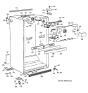 CABINET PARTS Diagram and Parts List for TBG22PAXERWW  General Electric Refrigerator