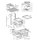 SHELF PARTS Diagram and Parts List for TBG22PAXKRWW  General Electric Refrigerator