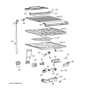 COMPARTMENT SEPARATOR PARTS Diagram and Parts List for TBG22PAXKRWW  General Electric Refrigerator