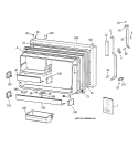 FREEZER DOOR Diagram and Parts List for TBG22PAYJRWW  General Electric Refrigerator