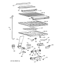 COMPARTMENT SEPARATOR PARTS Diagram and Parts List for TBG22PAYJRWW  General Electric Refrigerator