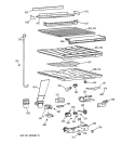 COMPARTMENT SEPARATOR PARTS Diagram and Parts List for TBG25PAYFRWW  General Electric Refrigerator
