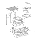 SHELF PARTS Diagram and Parts List for TBH18ZAXTRWW  General Electric Refrigerator