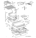 SHELF PARTS Diagram and Parts List for TBH22PASNRAA  General Electric Refrigerator