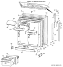 Part Location Diagram of WR78X8742 GE DOOR Assembly FF BLACK