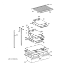 SHELF PARTS Diagram and Parts List for TBX18CIXBRAA  General Electric Refrigerator