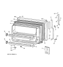 FREEZER DOOR Diagram and Parts List for TBX18CIXCRWW  General Electric Refrigerator