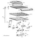 COMPARTMENT SEPARATOR PARTS Diagram and Parts List for TBX19PATMRWW  General Electric Refrigerator
