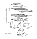 COMPARTMENT SEPARATOR PARTS Diagram and Parts List for TBX19PAXFRBB  General Electric Refrigerator