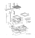 Part Location Diagram of WR38X2108 GE TRIM SHELF