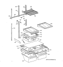 SHELF PARTS Diagram and Parts List for TBX22PCXFRAA  General Electric Refrigerator