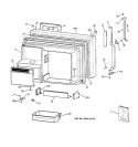 Part Location Diagram of WR78X8824 GE DOOR OUTER FZ Left Hand WHITE