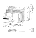 FREEZER DOOR Diagram and Parts List for TBX22PRYPLWW  General Electric Refrigerator