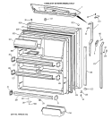 FRESH FOOD DOOR Diagram and Parts List for TBX24ZAXBRAA  General Electric Refrigerator