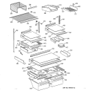 SHELF PARTS Diagram and Parts List for TBX25PASKRBB  General Electric Refrigerator