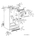 CABINET PARTS Diagram and Parts List for TBX25PAYRRBB  General Electric Refrigerator