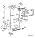 CABINET PARTS Diagram and Parts List for TBX25PCSLRBB  General Electric Refrigerator