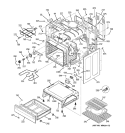 BODY PARTS Diagram and Parts List for JBP79SD1SS  General Electric Range
