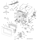 MICROWAVE Diagram and Parts List for JE1660GB002  General Electric Microwave