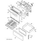 DOOR & DRAWER PARTS Diagram and Parts List for JBP61BD3WH  General Electric Range