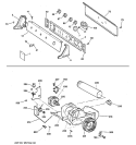 BACKSPLASH, BLOWER & MOTOR ASSEMBLY Diagram and Parts List for DJSR473GT5AA  General Electric Dryer