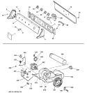 BACKSPLASH, BLOWER & MOTOR ASSEMBLY Diagram and Parts List for DCSR473ET6AA  General Electric Dryer