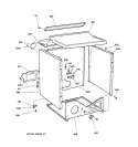 CABINET Diagram and Parts List for DCSR473ET6AA  General Electric Dryer