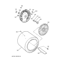 DRUM Diagram and Parts List for DPXQ473ET5WW  General Electric Dryer