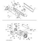 BACKSPLASH, BLOWER & MOTOR ASSEMBLY Diagram and Parts List for DPSQ495ET6WW  General Electric Dryer