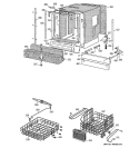 BASKET & WRAP ASSEMBLY Diagram and Parts List for ZBD6605G00SS  General Electric Dishwasher