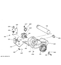 BLOWER & MOTOR ASSEMBLY Diagram and Parts List for DBXR453ET5AA  General Electric Dryer